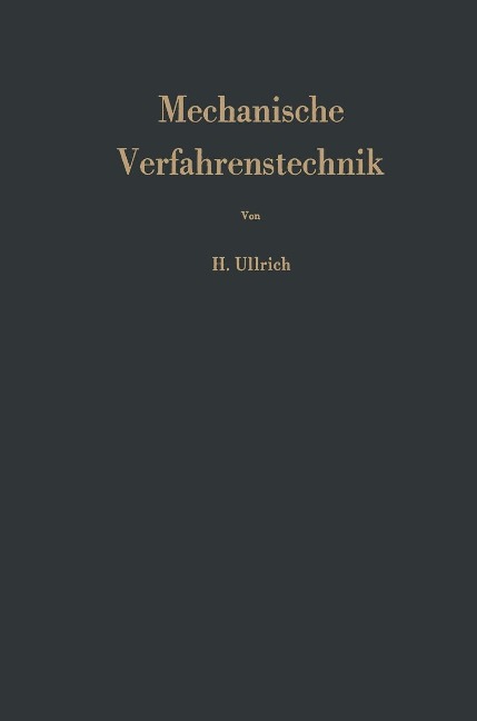 Mechanische Verfahrenstechnik - Hansjürgen Ullrich
