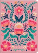 Cover-Bild zum Titel 'Taschenkalender A5 2027: Blütenmotiv, bestickt, rosa' von ''