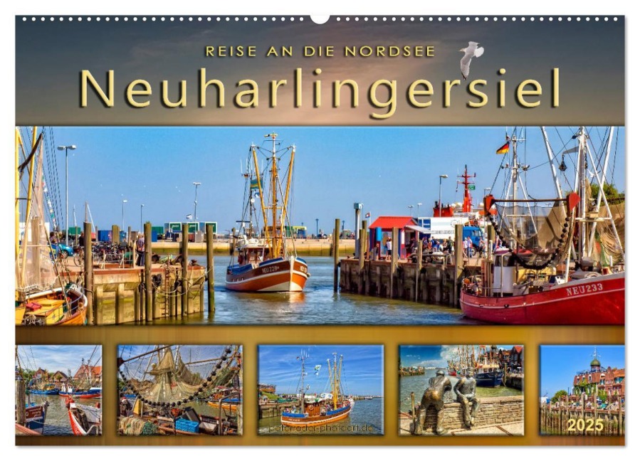 Reise an die Nordsee - Neuharlingersiel (Wandkalender 2025 DIN A2 quer), CALVENDO Monatskalender - Peter Roder