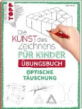 Cover-Bild zum Titel 'Die Kunst des Zeichnens für Kinder Übungsbuch - Optische Täuschung' von 'Gecko Keck'