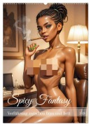 Spicy Fantasy - Verführung zwischen Büro und Bett (Wandkalender 2026 DIN A2 hoch), CALVENDO Monatskalender - Sell Pixs:Sell