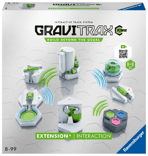 Ravensburger GraviTrax Power Erweiterung Interaction - Ideales Zubehör für spektakuläre Kugelbahnen, Konstruktionsspielzeug für Kinder ab 8 Jahren - 