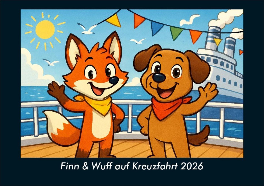 Finn & Wuff auf Kreuzfahrt 2026 Fotokalender DIN A5 - Kevin Heber, Tobias Schmitt
