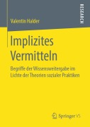 Cover-Bild zum Titel 'Implizites Vermitteln' von 'Valentin Halder'