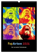 Cover-Bild zum Titel 'PopArten 2026 - Der verrückte Tierkalender (Wandkalender 2026 DIN A3 hoch), CALVENDO Monatskalender' von 'Mirko Weigt'