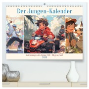 Cover-Bild zum Titel 'Der Jungen-Kalender (hochwertiger Premium Wandkalender 2026 DIN A2 quer), Kunstdruck in Hochglanz' von 'Cathrin Illgen'