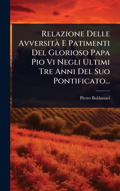 Relazione Delle AvversitÃ E Patimenti Del Glorioso Papa Pio Vi Negli Ultimi Tre Anni Del Suo Pontificato... - Pietro Baldassari