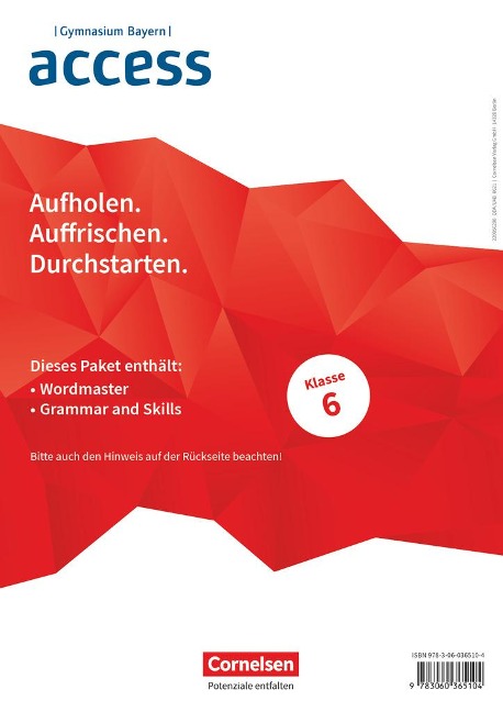 Access 6. Jahrgangsstufe. Bayern - Wordmaster und Grammar and Skills (Im Paket) - 
