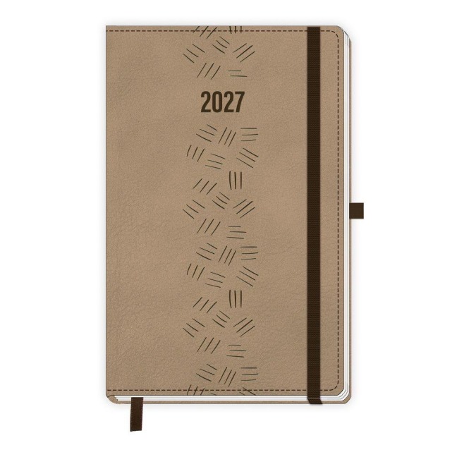 TRÖTSCH - Taschenkalender A6 Soft Touch Premium Sand 2027 - 