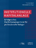 Cover-Bild zum Titel 'Institutionelle Kapitalanlage' von ''