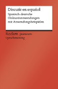 Cover-Bild zum Titel 'Discutir en español' von 'Alexandre Vicent-Llorens'