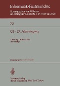 Cover-Bild zum Titel 'GI - 13. Jahrestagung' von ''
