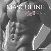 Masculine 2026 - Broschürenkalender 30x30 cm (30x60 geöffnet) - Kalender mit Platz für Notizen - Maskulin - Bildkalender - Wandplaner - Erotikkalender - 