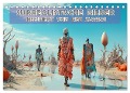 Surrealistische Bilder - Inspiriert von den Massai (Tischkalender 2024 DIN A5 quer), CALVENDO Monatskalender - Liselotte Brunner-Klaus