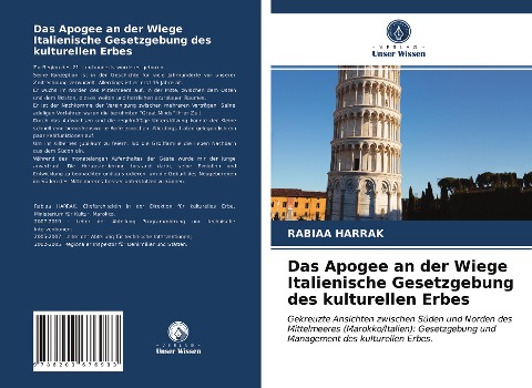 Das Apogee an der Wiege Italienische Gesetzgebung des kulturellen Erbes - Rabiaa Harrak