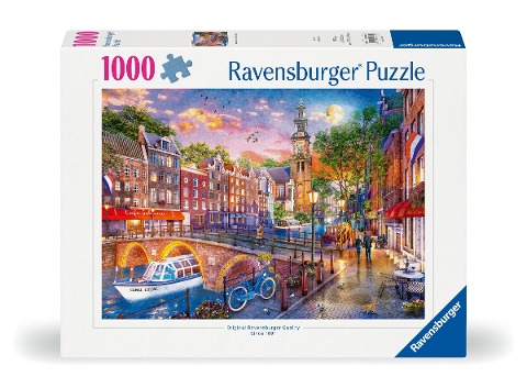 Erwachsenenpuzzle 1000 Teile - Sonnenuntergang über Amsterdam - 