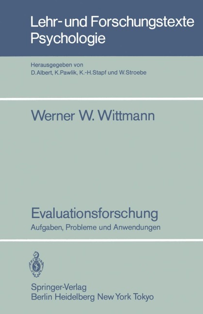Evaluationsforschung - Werner W. Wittmann