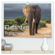 Cover-Bild zum Titel 'Elefanten Begegnungen im östlichen und südlichen Afrika (hochwertiger Premium Wandkalender 2026 DIN A2 quer), Kunstdruck in Hochglanz' von 'Rsiemer Rsiemer'