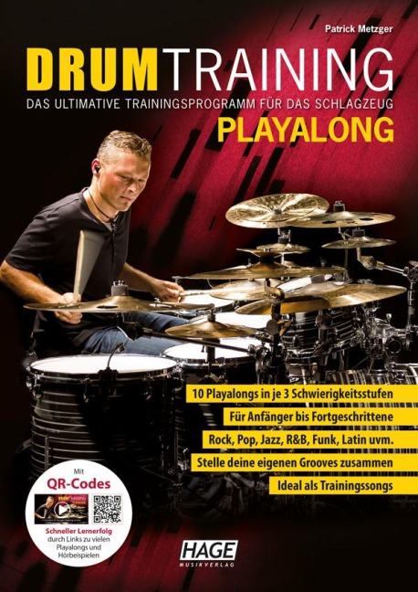 Drum Training Playalong + MP3-CD - Patrick Metzger