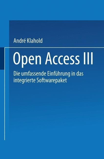 Open Access III - André Klahold