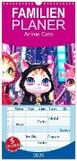 Familienplaner 2025 - Anime Cats mit 5 Spalten (Wandkalender, 21 x 45 cm) CALVENDO - Cathrin Illgen