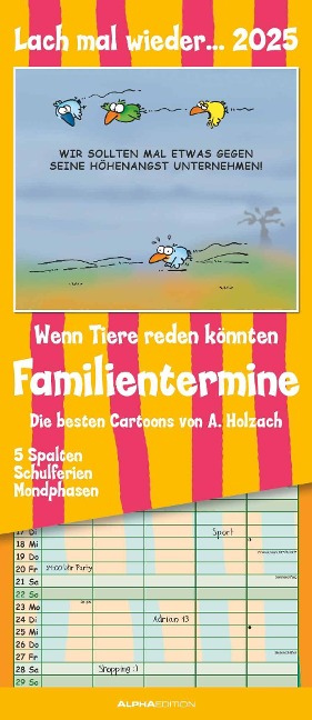 Lach mal wieder... 2025 Familienplaner - Familienkalender - Wandkalender - 19,5x45 - 