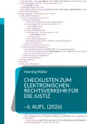 Cover-Bild zum Titel 'Checklisten zum elektronischen Rechtsverkehr für die Justiz' von 'Henning Müller'