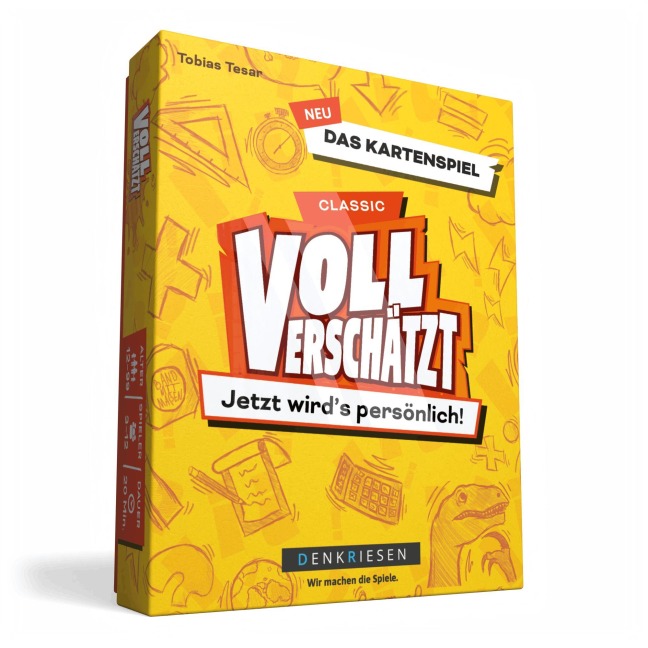DENKRIESEN - VOLL VERSCHÄTZT Classic Edition - "Jetzt wird's persönlich!" | Das Kartenspiel - Tobias Tesar