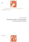Cover-Bild zum Titel 'Philologische Studien zu den Papstbriefen des 'Codex epistolaris Karolinus'' von 'Tina Orth-Müller'