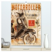 Cover-Bild zum Titel 'Motorroller - Vespa Galerie (hochwertiger Premium Wandkalender 2026 DIN A2 hoch), Kunstdruck in Hochglanz' von 'Peter Roder'