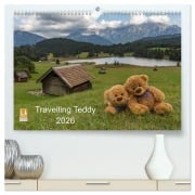 Cover-Bild zum Titel 'Travelling Teddy 2026 (hochwertiger Premium Wandkalender 2026 DIN A2 quer), Kunstdruck in Hochglanz' von 'C-K-Images C-K-Images'