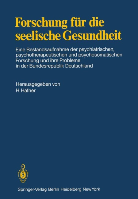 Forschung für die seelische Gesundheit - 