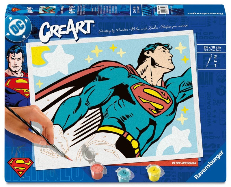 CreArt, Malen nach Zahlen Adults Trend DC Comics - Retro Superman - 