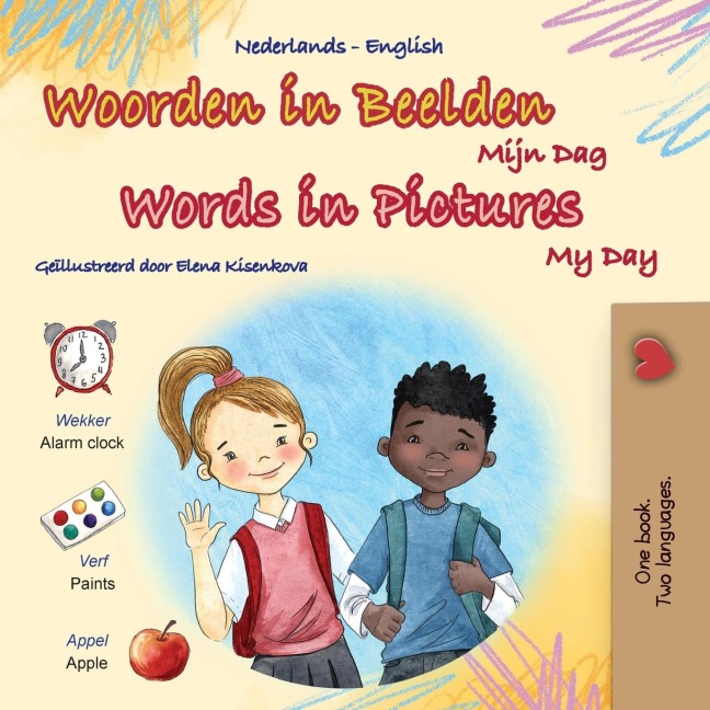 Words in Pictures - My Day (Dutch English Bilingual Children's Book) - Kidkiddos Books