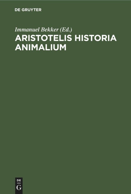 Aristotelis Historia Animalium - 