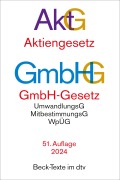 Cover-Bild zum Titel 'Aktiengesetz, GmbH-Gesetz. AktG GmbHG' von ''