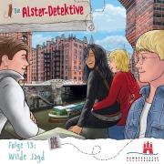 Cover-Bild zum Titel 'Die Alster-Detektive Folge 13 - Wilde Jagd' von 'Arne Gedigk, Katrin Wiegand, Kai Schwind'