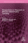 Cover-Bild zum Titel 'Perspectives on Research on Effective Mathematics Teaching' von ''
