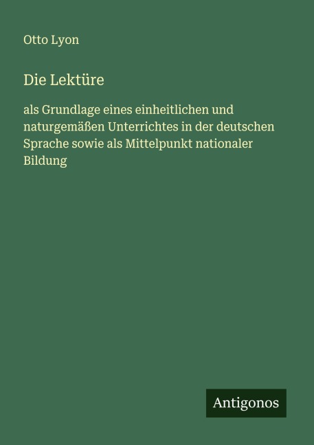 Die Lektüre - Otto Lyon