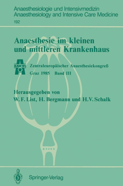 Anaesthesie im kleinen und mittleren Krankenhaus - 
