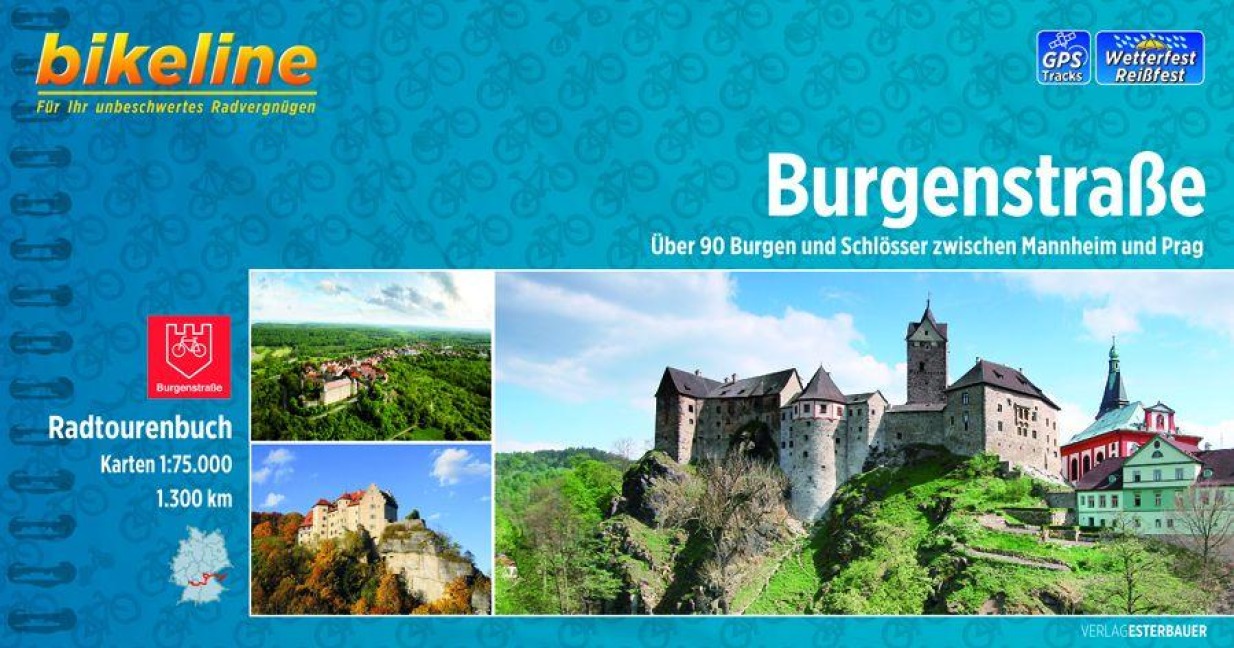 Bikeline Radtourenbuch Burgenstraße 1 : 75.000 - 
