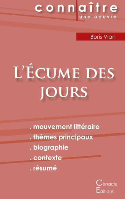 Fiche de lecture L'Écume des jours (Analyse littéraire de référence et résumé complet) - Boris Vian