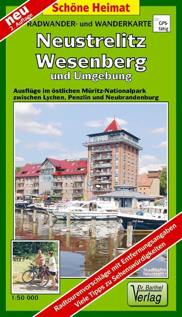 Neustrelitz, Wesenberg und Umgebung 1 : 50 000 Radwander- und Wanderkarte - 