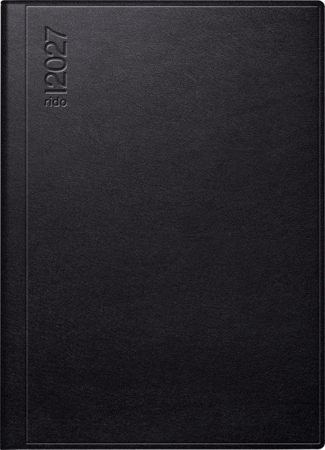 rido/idé 7018104907 Taschenkalender Mod. perfect/Technik I 2027 A6, Kunstleder, schwarz - 