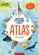 Cover-Bild zum Titel 'Natur-Stickerwelt - Atlas - Tiere der Welt' von ''