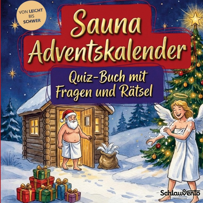 Sauna-Adventskalender: Quiz-Buch mit Fragen und Rätsel - Schlauvento Interactive
