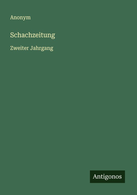 Schachzeitung - Anonym