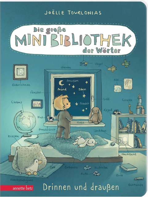 Die große Mini-Bibliothek der Wörter - Drinnen und draußen: Pappbilderbuch für Kinder ab 24 Monaten (Die Mini-Bibliothek der Wörter) - Joëlle Tourlonias