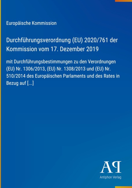 Durchführungsverordnung (EU) 2020/761 der Kommission vom 17. Dezember 2019 - Europäische Kommission