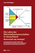 Cover-Bild zum Titel 'Die Lehre der Wirtschaftswissenschaftlichen in Deutschland' von 'Lars Grünhagen'